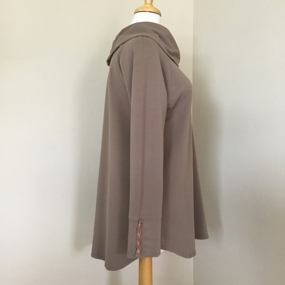 Soft Surroundings “Valerie” Cowl Neck Tan Size L - Picture 3 of 8